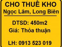Cho thuê nhà xưởng, kho ở Ngọc Lâm, Long Biên, 0913523019
Cho thuê nhà xưởng, kho ở Ngọc Lâm, Long Biên, 0913523019
